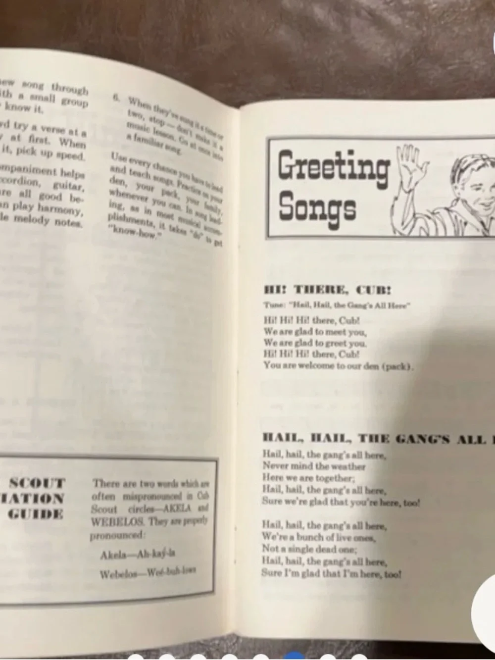 Vintage Cub Scout Songbook - Orange and Blue